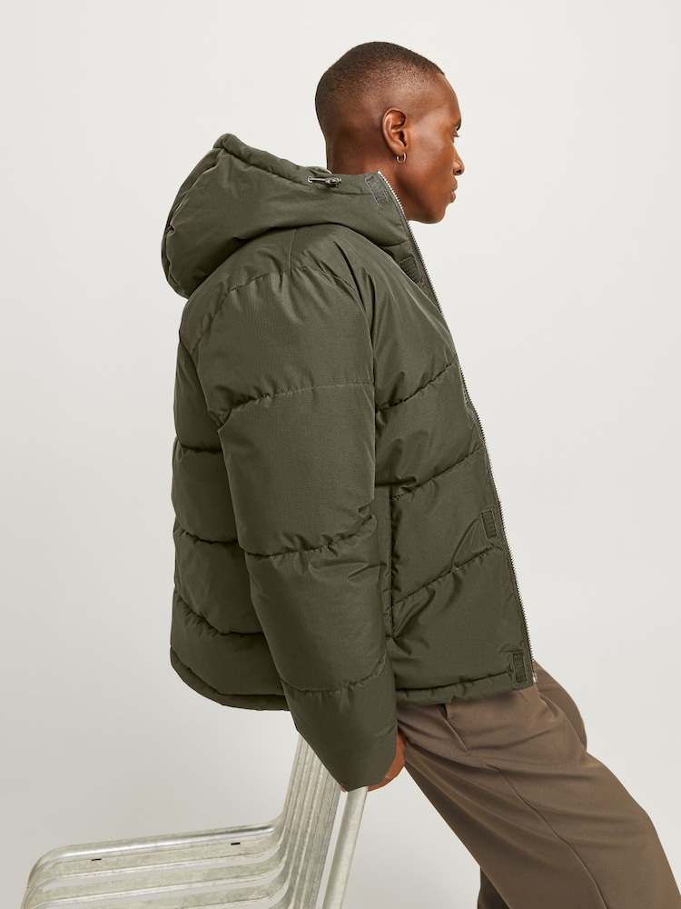 JACK & JONES Green Puffer Jacket - Image 2 of 6