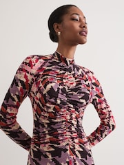 Phase Eight Black Harrie Dogtooth Colourful Jersey Dress - Image 4 of 7