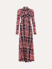 Phase Eight Black Harrie Dogtooth Colourful Jersey Dress - Image 7 of 7