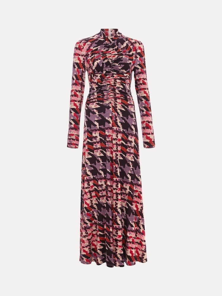 Phase Eight Black Harrie Dogtooth Colourful Jersey Dress - Image 7 of 7