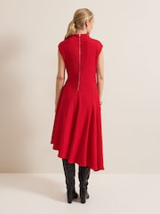 Phase Eight Red Ofelia Jersey Textured Dress - Image 2 of 7