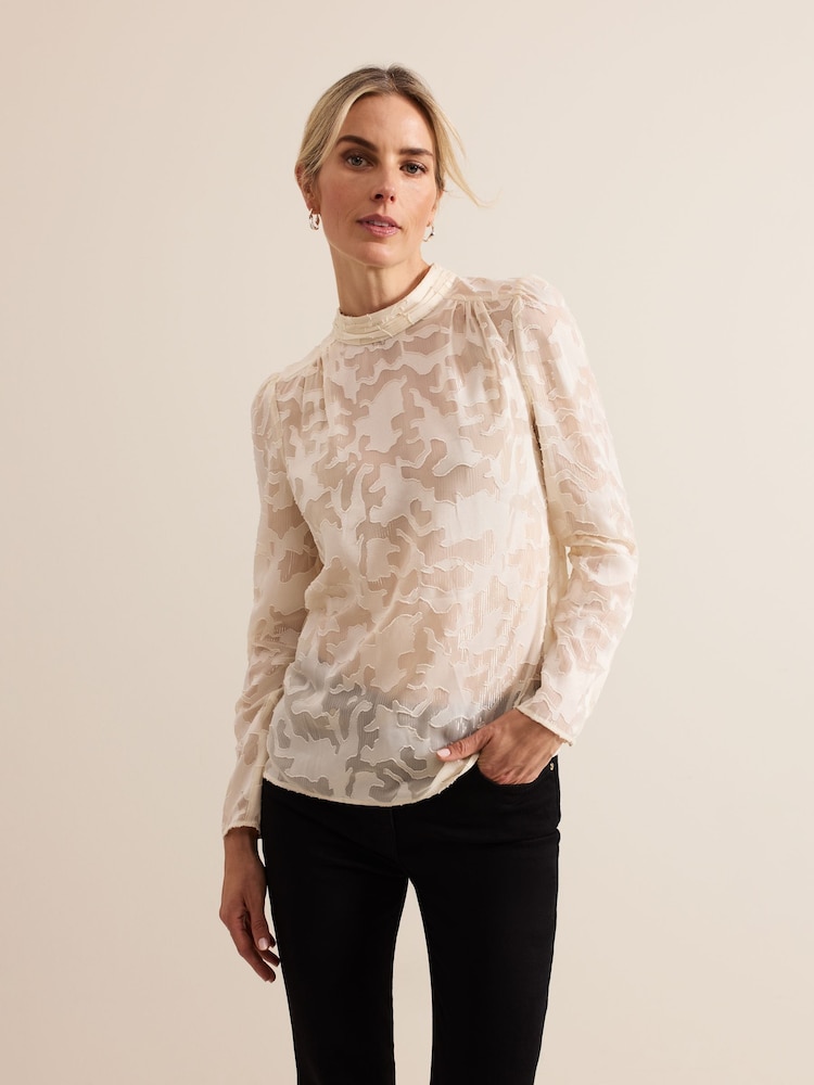 Phase Eight Cream Jacey Metallic Blouse - Image 1 of 7