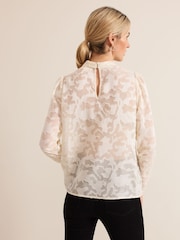 Phase Eight Cream Jacey Metallic Blouse - Image 2 of 7