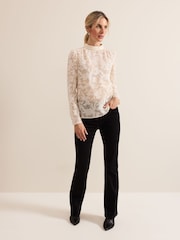 Phase Eight Cream Jacey Metallic Blouse - Image 3 of 7