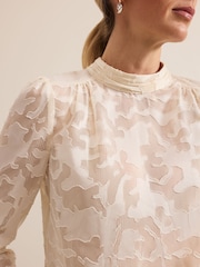 Phase Eight Cream Jacey Metallic Blouse - Image 5 of 7