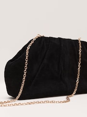 Phase Eight Black Suede Pouch Clutch Bag - Image 4 of 7