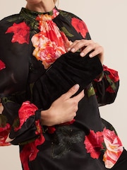 Phase Eight Black Suede Pouch Clutch Bag - Image 7 of 7