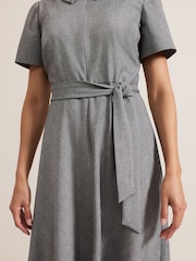 Phase Eight Grey Silvia Tonic Midi Shirt Dress - Image 6 of 7