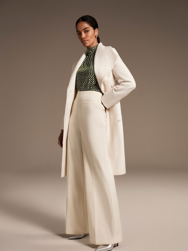 Phase Eight White Nicci Belted Wool Coat - Image 1 of 9