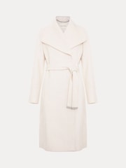 Phase Eight White Nicci Belted Wool Coat - Image 9 of 9