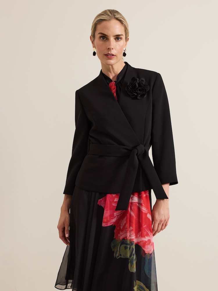 Phase Eight Black Sophin Corsage Jacket - Image 1 of 7