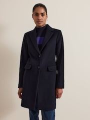 Phase Eight Blue Lydia Wool Coat - Image 1 of 7