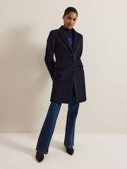 Phase Eight Blue Lydia Wool Coat - Image 3 of 7