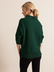 Phase Eight Green Salima Funnel Neck Knit Jumper - Image 2 of 6