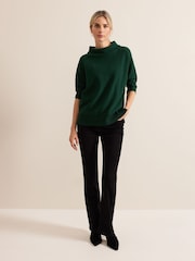 Phase Eight Green Salima Funnel Neck Knit Jumper - Image 3 of 6
