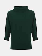 Phase Eight Green Salima Funnel Neck Knit Jumper - Image 6 of 6