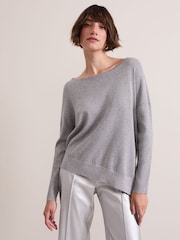 Phase Eight Silver Sofia Sparkle Asymmetric Jumper - Image 3 of 9
