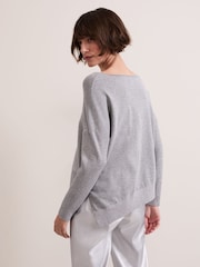 Phase Eight Silver Sofia Sparkle Asymmetric Jumper - Image 4 of 9