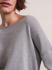 Phase Eight Silver Sofia Sparkle Asymmetric Jumper - Image 7 of 9