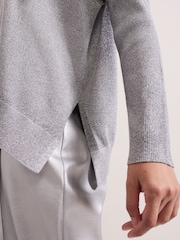 Phase Eight Silver Sofia Sparkle Asymmetric Jumper - Image 8 of 9