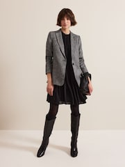 Phase Eight Black Leather Western Knee Boots - Image 5 of 7