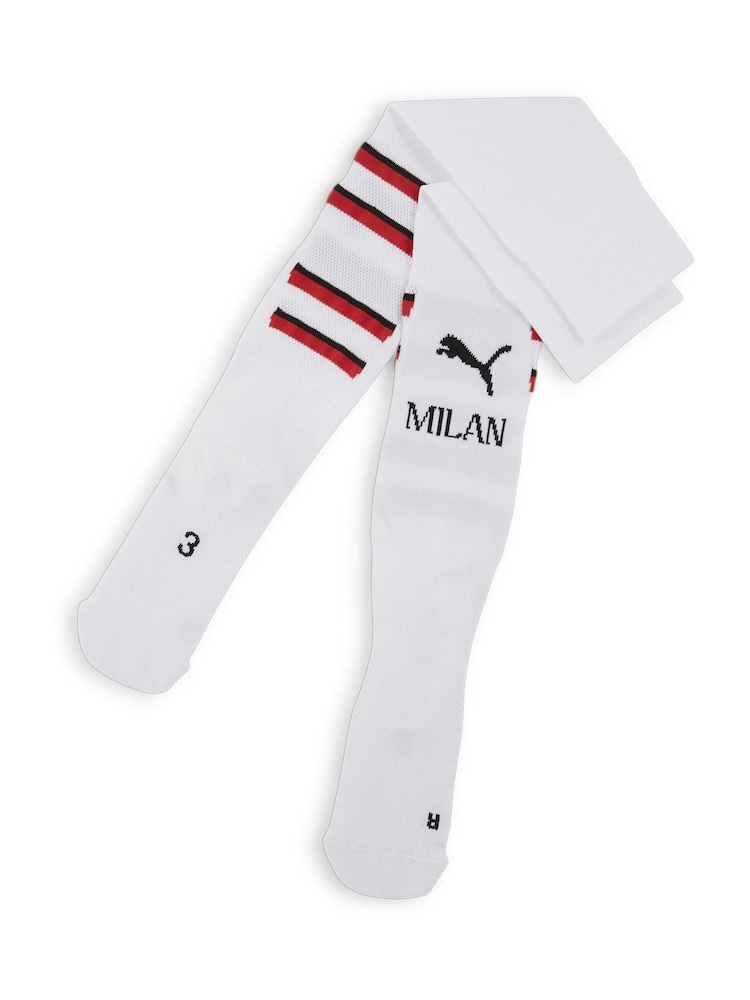 جورب كتان مُزيّن بشعار غرافيك لفريق AC Milan للرجال من Puma - صورة 1 من 1 جورب كتان مُزيّن بشعار غرافيك لفريق AC Milan للرجال من Puma - صورة 1 من 1