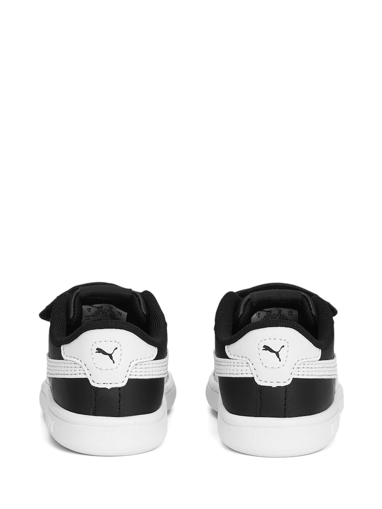 Puma Black Smash 3.0 Leather V Baby Unisex Sneakers - Image 4 of 5