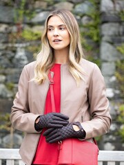 Lakeland Leather Taupe Crosby Collarless Leather Jacket - Image 6 of 6