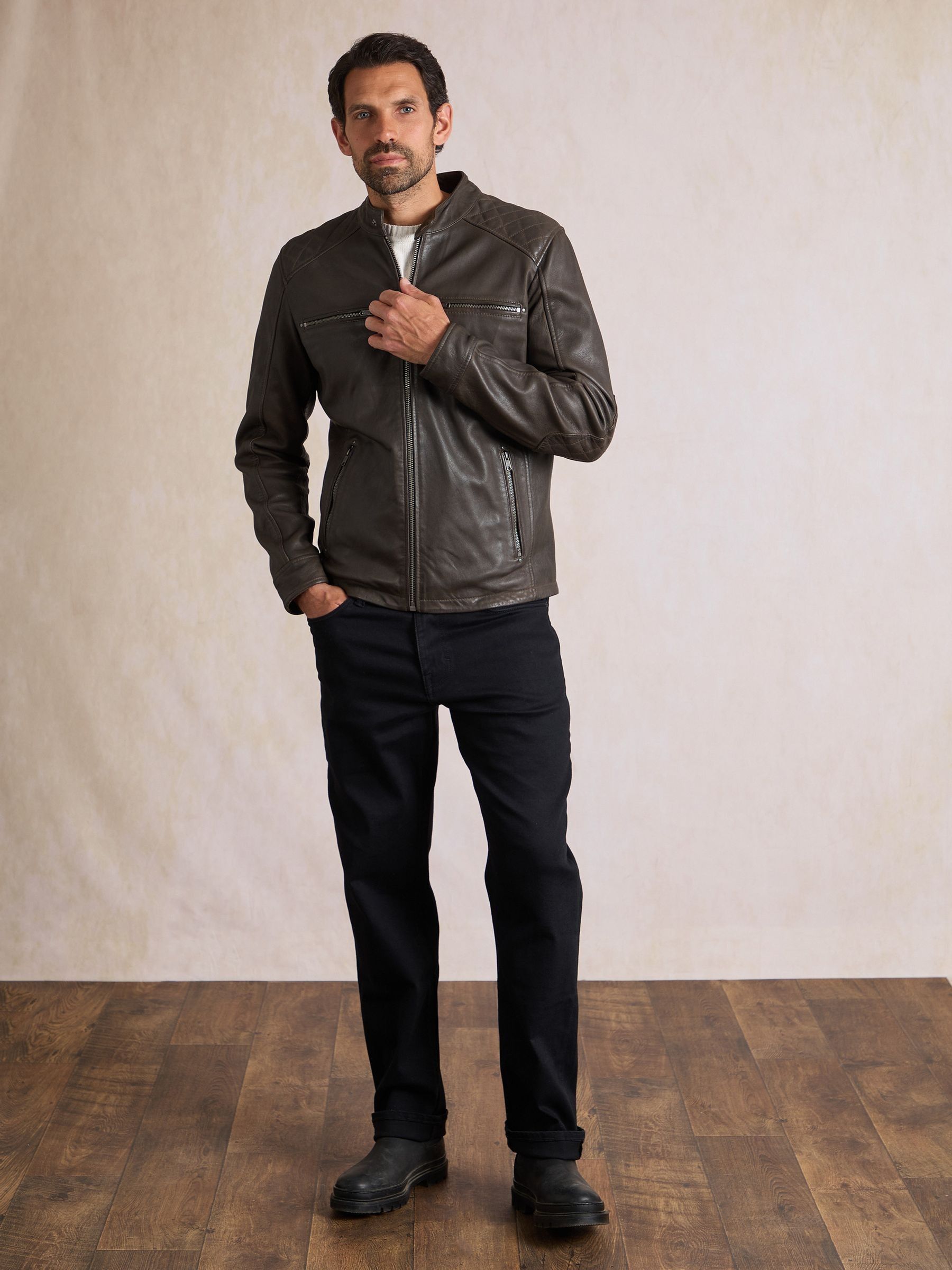 Buy Lakeland Leather Brown Harker Jacket from Next USA