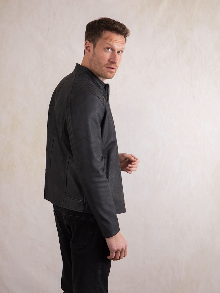 Lakeland Leather Blue Crook Jacket - Image 9 of 9