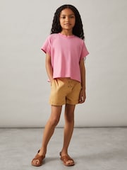 Reiss Bright Pink Lois 9-13 yrs Cotton Oversized Short-Sleeve T-Shirt - Image 3 of 4