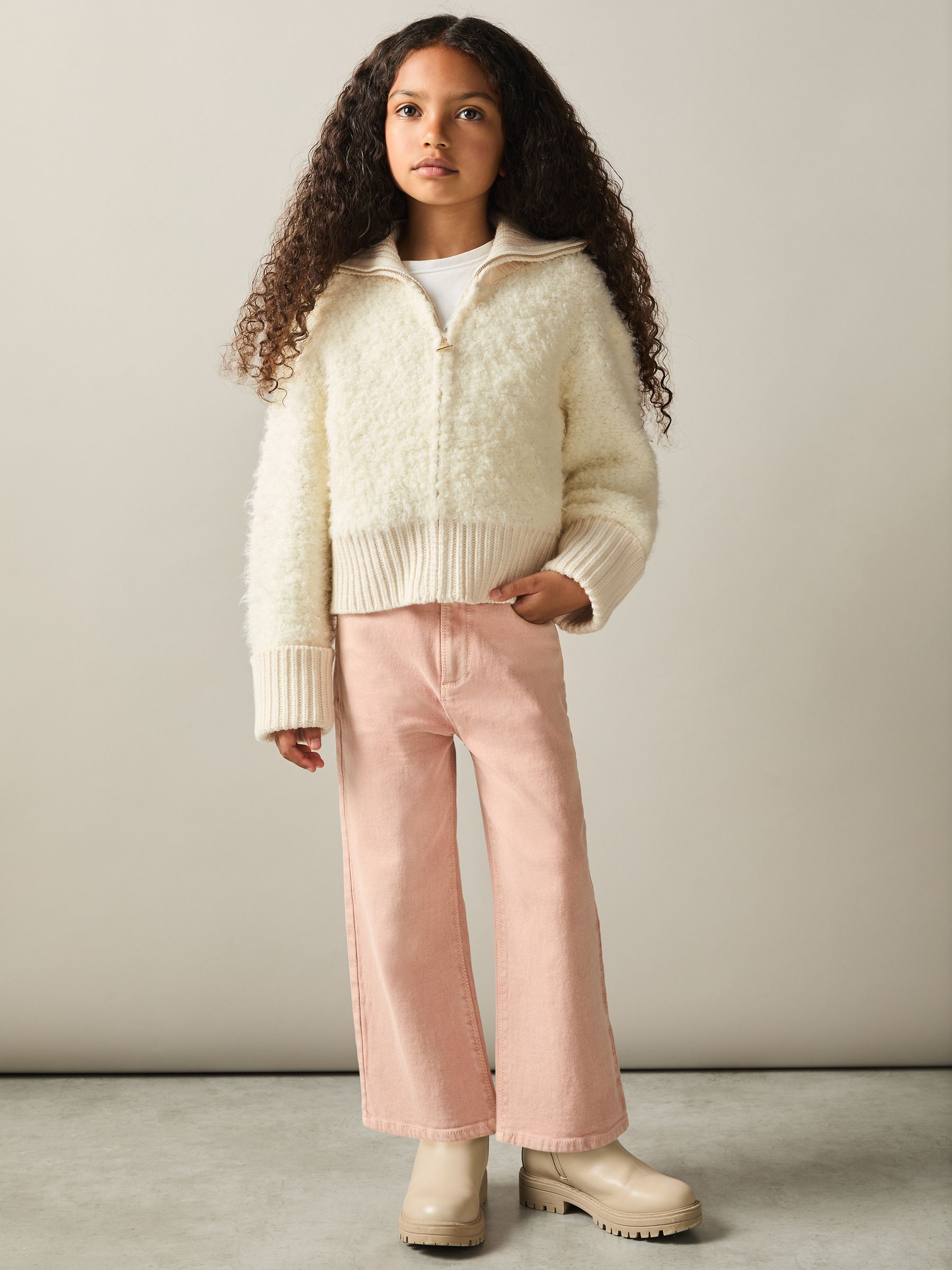 トップス Andmary Aniya fluffy knit set beige ANDMARY】Aniya fluffy knit set
