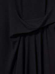 Reiss Navy Ivy Jersey Draped Midi Dress - Image 6 of 6