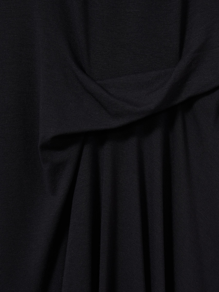 Reiss Navy Ivy Jersey Draped Midi Dress - Image 6 of 6
