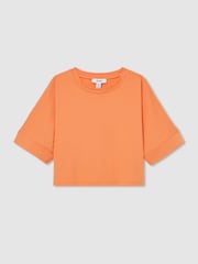 Reiss Orange Lois 9-13 yrs Cotton Oversized Short-Sleeve T-Shirt - Image 2 of 4