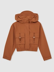 Reiss Rust Connie Technical Hooded Utility Jacket - Image 2 of 7