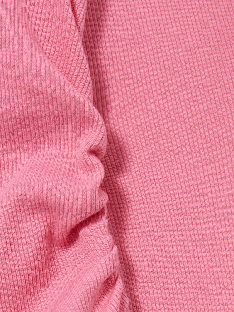 Reiss Pink Trina 9-13 yrs Cotton Blend Ruched T-Shirt - Image 4 of 4