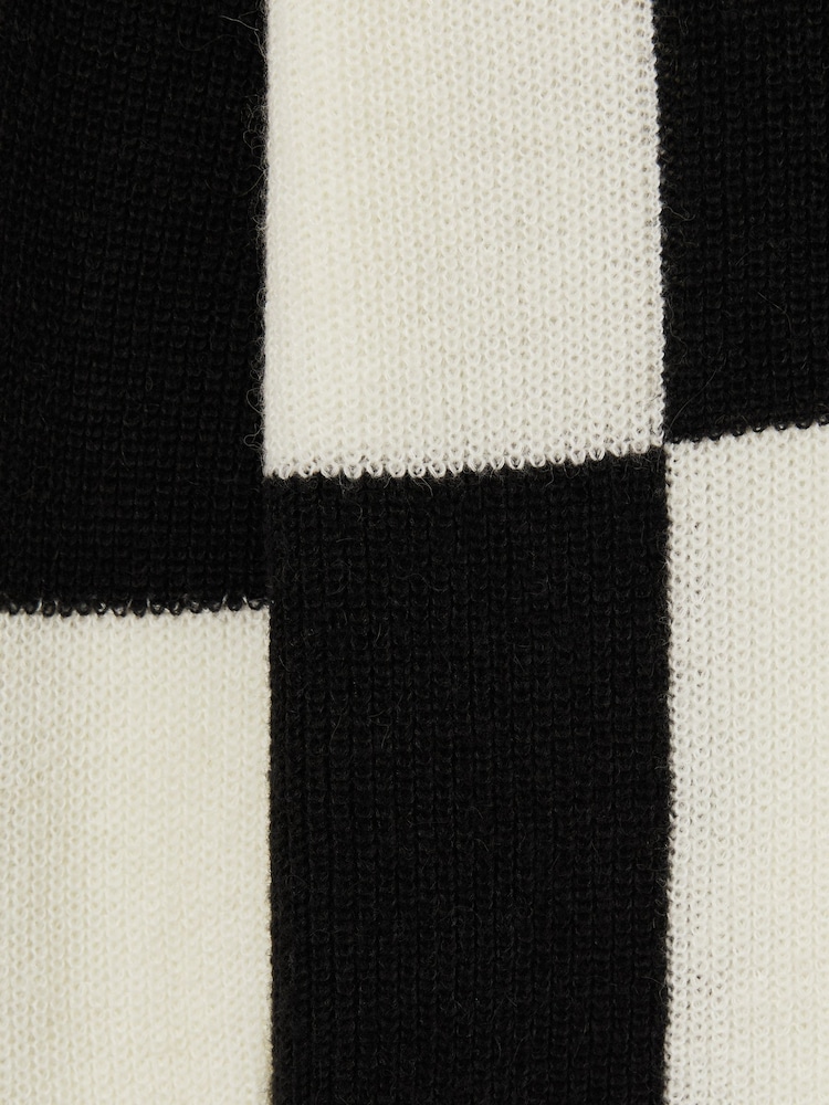 Reiss Black Amelia 9-13 yrs Colourblock-Intarsia Jumper with Wool and Alpaca - Image 4 of 4