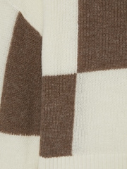 Reiss Brown Amie 9-13 yrs Colourblock-Intarsia Jumper with Wool and Alpaca - Image 4 of 4