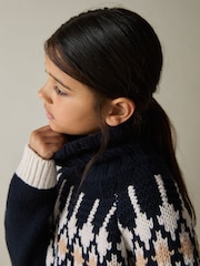Reiss Emily Wool-Blend Fairisle Pattern Roll-Neck Dress - Imagen 1 de 4