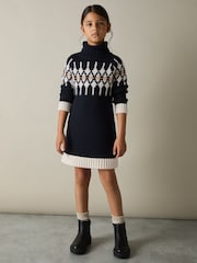 Reiss Emily Wool-Blend Fairisle Pattern Roll-Neck Dress - Imagen 3 de 4