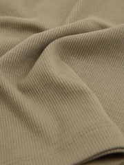 Reiss Khaki Victoria 4-9 yrs Cotton-Jersey Ribbed Short-Sleeve T-Shirt - Image 4 of 4