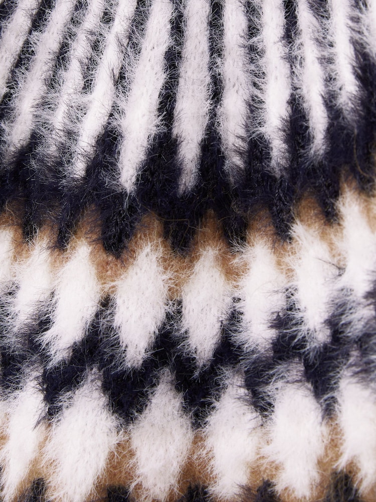 Reiss Navy Indy 4-9 yrs Fairisle Jumper With Alpaca Wool And Cashmere - Image 4 of 4