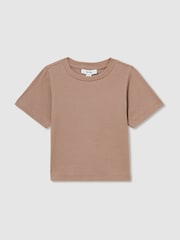 Reiss Berry Victoria 4-9 yrs Cotton-Jersey Ribbed Short-Sleeve T-Shirt - Image 2 of 4