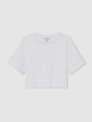 Reiss Ivory Lois 9-13 yrs Cotton Oversized Short-Sleeve T-Shirt - Image 2 of 4
