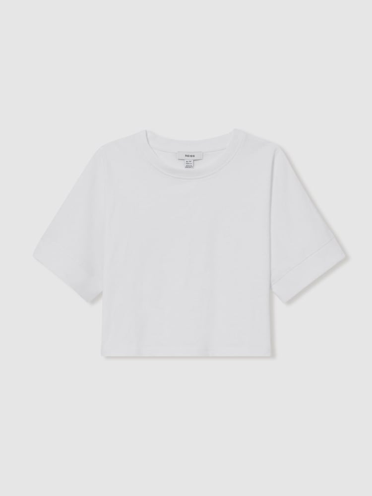 Reiss Ivory Lois 9-13 yrs Cotton Oversized Short-Sleeve T-Shirt - Image 2 of 4