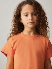 Reiss Orange Lois 4-9 yrs Cotton Oversized Short-Sleeve T-Shirt - Image 3 of 4
