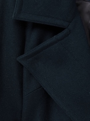 Reiss Teal Rae Petite Wool-Blend Belted Double-Breasted Coat With Cashmere - Image 5 of 6