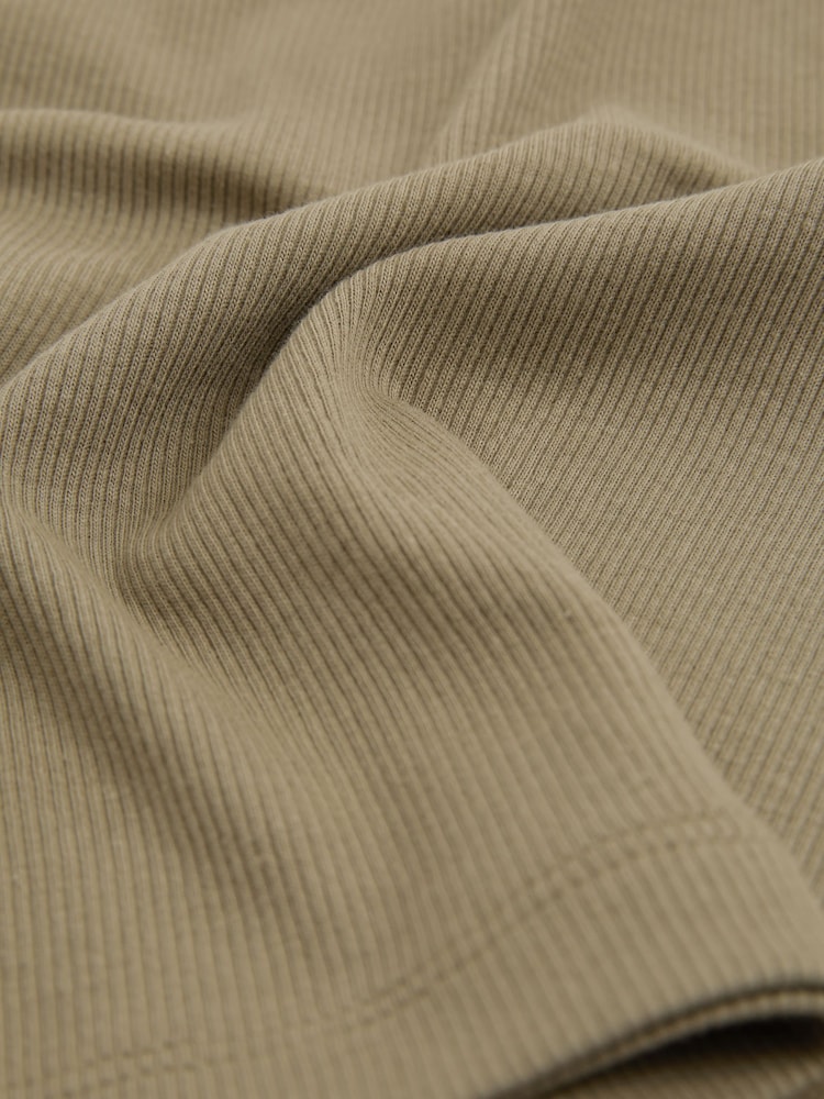 Caqui - Reiss Victoria Cotton-Jersey Ribbed Short-Sleeve T-Shirt - Imagen 4 de 4