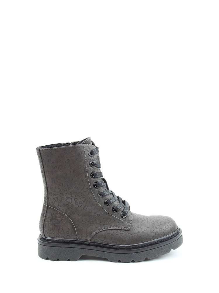 Heavenly Feet Justina2 Emboss Hearts Mid Boots - Image 1 of 6